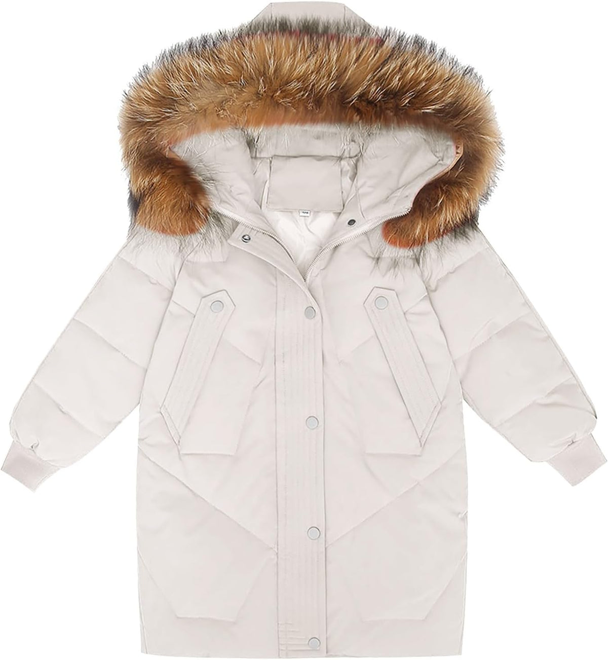 Girls Winter Thick Hooded Puffer Coats Jackets Hooded Warm Lined Puffer Outerwear Windproof Down Snowsuit Clothes