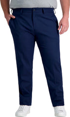 Haggar Mens Cool Right Performance Flex Straight Fit Flat Front Pant-reg. and Big & Tall