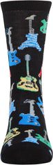 MeMoi Boys' Guitar Rayon from Rayan Blend Crew Socks
