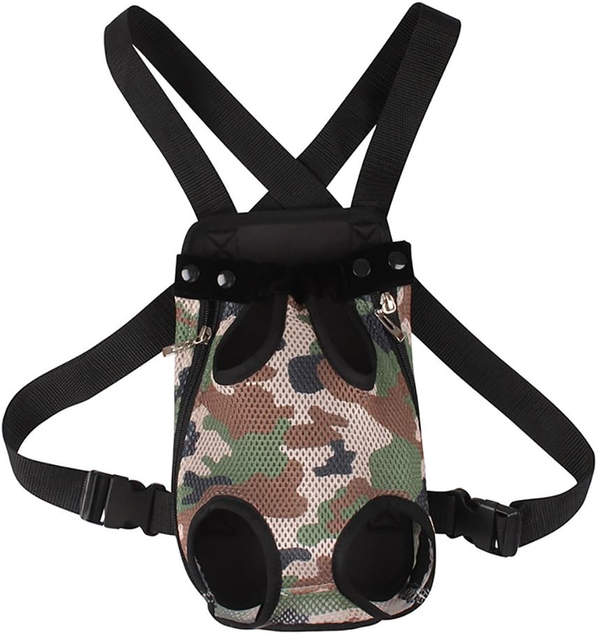 Mallofusa Dog Cat Leg Out Front Carrier Pet Backpack for Travel Outdoor Activities Free Your Hands Camouflage Pattern Large