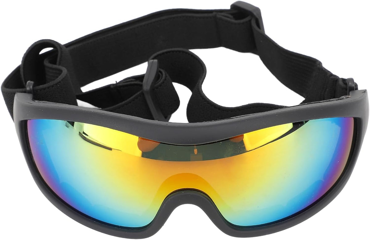 Dog Sunglasses Goggles Wind Dust Protection Pet Glasses Eye Wear with Adjustable Strap for Dog Cat (Silver)