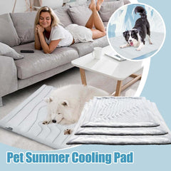 Dog Cooling Mat,2025 Upgraded Portable Cool Bed for Summer,Foldable & Washable Summer Pet Blanket Indoor Outdoor Cat，Light Grey