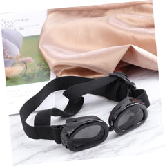 2pcs Dog Sunglasses Strap Uv for Small Pets Eye Wear for Dogs and Cats Black