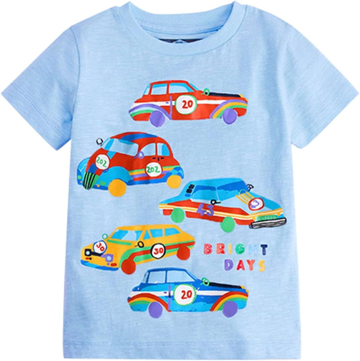 Toddler Boys' Short Sleeve Tees Cotton Casual Car Graphic Crewneck Summer Top Clothes T Shirts Short Sleeve