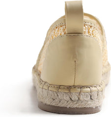 FEVERSOLE Close Toe Espadrilles Women's Comfort Breathable Slip On Flats Shoes
