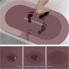 Get Naked Bath Mats, 35.4" X 23.6" Cute Absorbent Ultra Think Bathroom Rugs Non Slip Washable,Soft Irregular Shaped Cozy Bathroom Mat Quick Dry for Shower Floor Bathtub Shower Room Kitchen Decor
