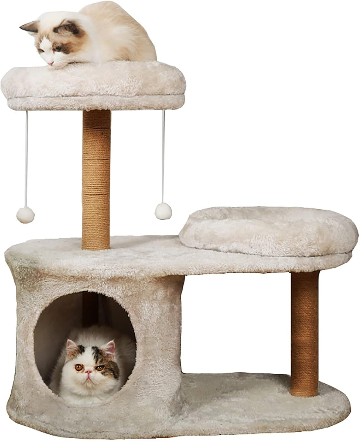 CAYJ Cat Climbing Frame Cat Litter Cat Tree One Cat Tower Hanging Ball Small Scratching Post Cat Supplies