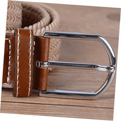 Elastic Braided Belt Men Men's Belt Braid Belt Elastic Braided Belt for Women Black