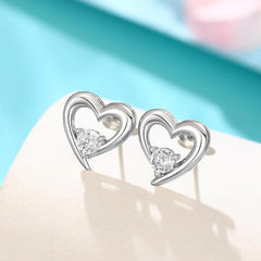 925 Sterling Silver Earrings for Women Trendy White Gold Plated Cubic Zirconia Hypoallergenic Earrings Jewelry Gift for Her