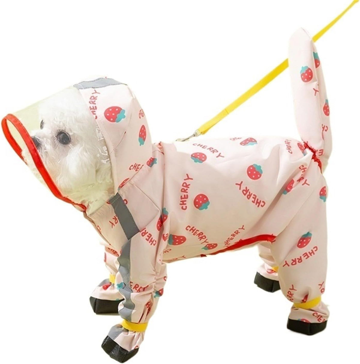 Dog Raincoat Windbreaker Resistant Dog Rain Jacket for Small Dogs Durable Rain Coat for Dogs(Pink,X-Small)