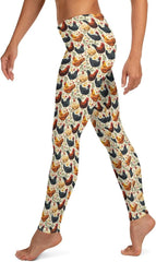 Chicken Print Farm Leggings – Cozy, Fun & Stretchy