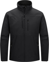 33,000ft Men's Lightweight Softshell Jacket Warm Fleece Lined Windbreaker Waterproof Soft Shell for Outdoor Hiking