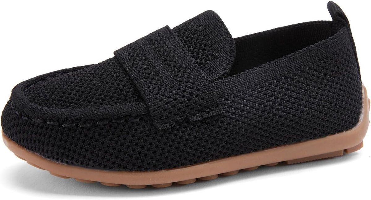 BMCiTYBM Toddler Boys Girls Loafers Comfortable Dressy Casual Knit Flats Lightweight Breathable Slip On Walking Shoes