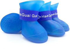 Aislor Dog Shoes for Rain Day Walking Waterproof Dogs Shoe Pet Boots Paw Protectors Non-Slip Dog Booties for Beach Black XX-Large