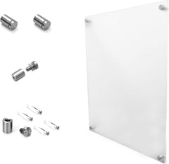 5x7 Wall Mounted Acrylic Frameless Photo Frame Clear Picture Frame Rectango Floating Certificate Frame Double Panel