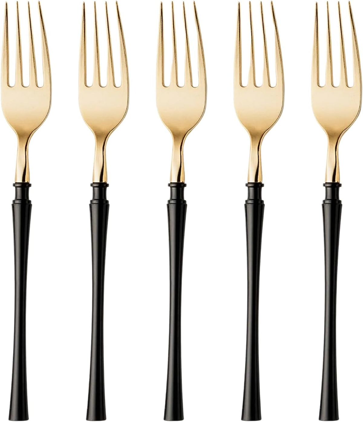 Forks Elegant Fusion Collection Plastic (Pack of 20), Glitter Silver/Gold