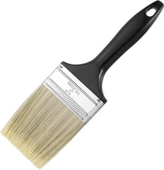 HARFINGTON Flat Paint Brush 3" Reusable Plastic Grip Metal Ferrule Synthetic Bristle Paintbrushes for Wall Cabinet Decks Fences Interior Exterior Painting