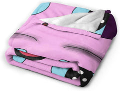 Dog Head in hat 40"x30" Ultra Soft Micro Fleece Blanket - Easy Care and Durable Suitable for Bed, Sofa, Camping