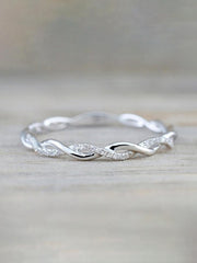 Elegant Cubic Zirconia Ring Women's Wedding Engagement Band Jewelry Gift