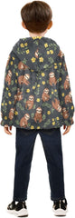 Cute Brown Sloths Boys Zip up Hoodie, Thick Light Fleece Outerwear Jackets 3T