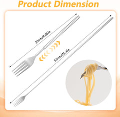 4 Pcs Extendable Forks,Stainless Steel Fork Long Cutlery Retractable Cutlery Fork Extensions, For Dinner Pasta Dessert Salad Fruit Dessert 8 To 25.4 Long