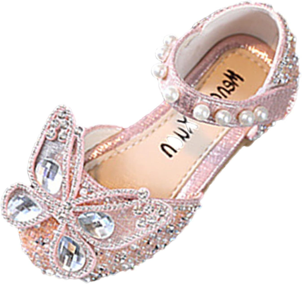 Girls Wedding Sandals Single Infant Princess Crystal Kids Bowknot Dancing Pearl Shoes Shoes Shoes Girls Sandals Shoes (Silver-2, 8 Toddler)