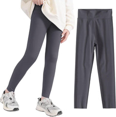 Baby Toddler Girls Winter Fleece Lined Leggings with Ruffle Warm Thick Velvet Knit Tights Thermal Pant