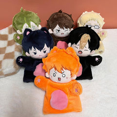 Anime Hand Puppet Tobio Kageyama Plush Figure Glove Puppet Plush Yu Nishinoya Soft Figure Hand Glove Puppet Cute Gloves Doll for Fans