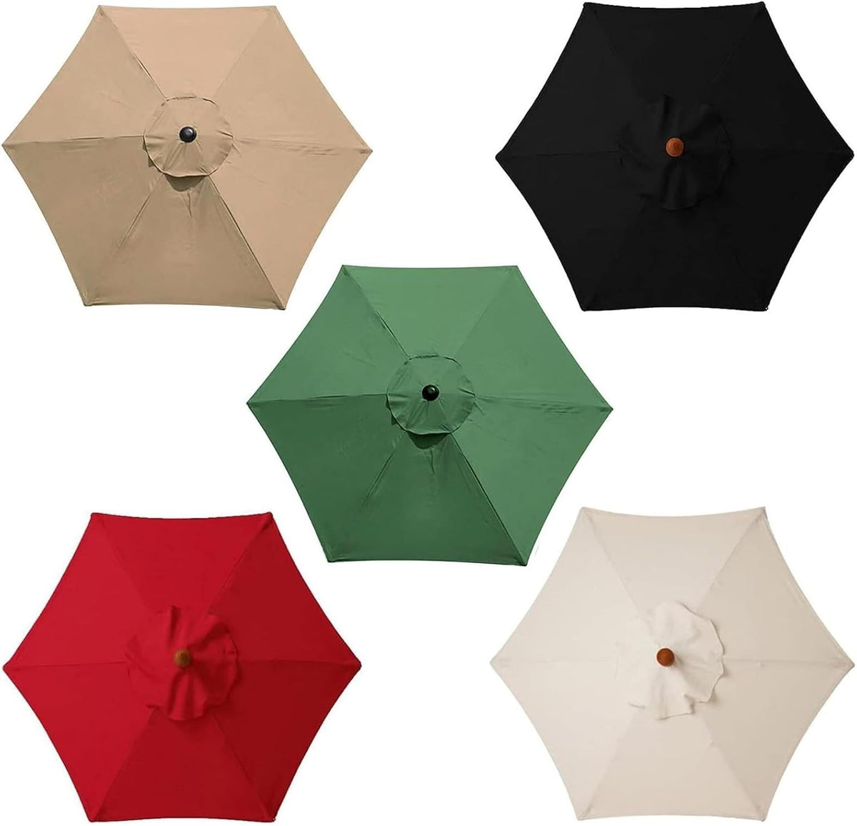 RAKKYO 6/8 Arms Resistant Patio Canopy, Umbrella Replacement Top Sun Shade Cover, Outdoor Table Market Yard Umbrella Top Umbrella Canopy, Umbrella Replacement Cloth For Garden Umbrella