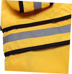 Angoily 2pcs Pet Dog Reflective Raincoat Hooded Rain Jacket for Small Dogs Yellow for Outdoor Walking Running and Spring Use