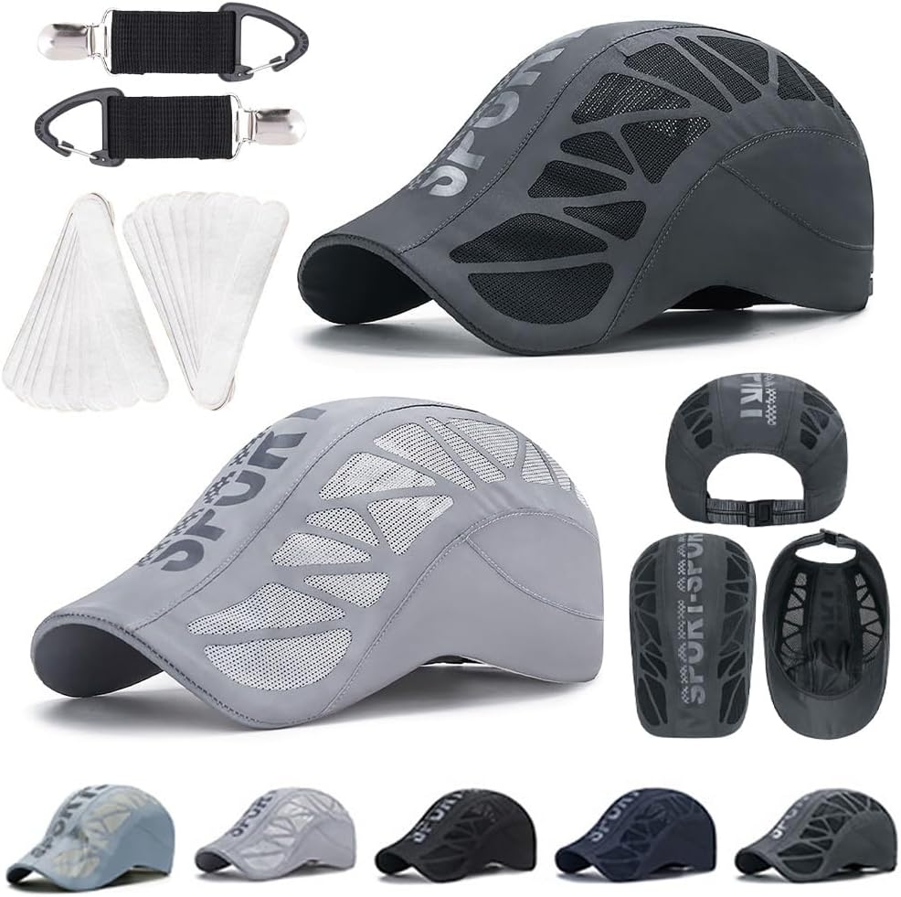 Aeromesh Sport Cap, Stead Hat, Adjustable Lightweight Breathable Mesh Cap for Men, Machine-Washable, Quick-Dry