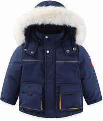 Girls Snowsuit Winter Hooded Puffer Jacket and Snow Pants Zipper Casual Coat Kids Thick Warm Outerwear Clothes Coats