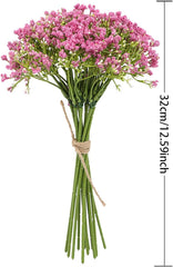 Artificial Flowers,Fake Flowers,Artificial Plants Indoor, 12Pcs Artificial Baby's Breath Bouquet with Stem Faux Flower Floral Arrangement Decoration Photo Props Blue