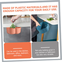 3pcs Pink Kitchen Hanging Trash Can Small Garbage Bin Under Sink Garbage Cans for Kitchen