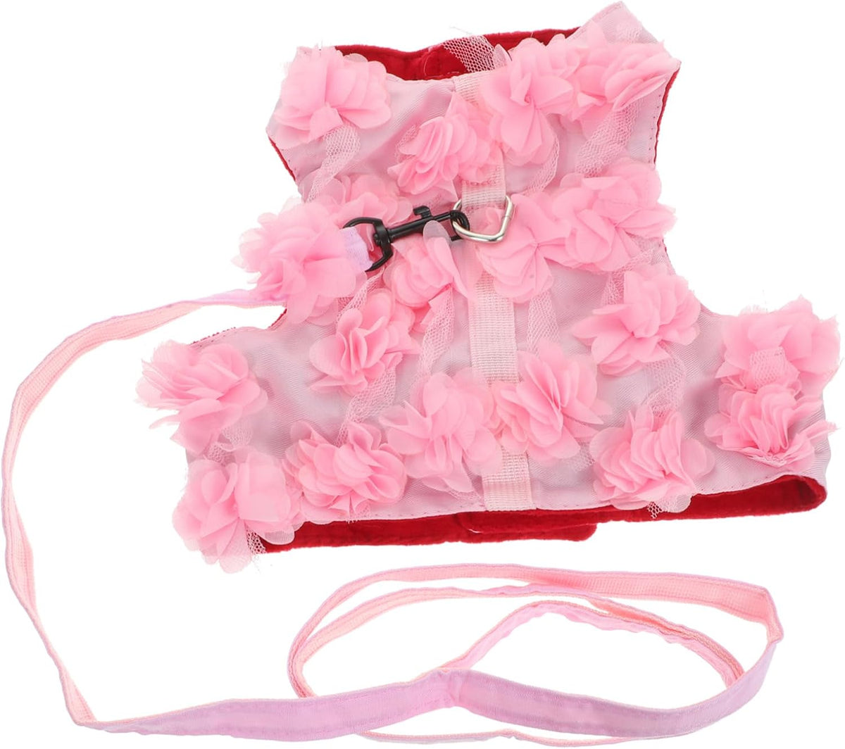 FRCOLOR Stereo Flower Traction Chest Strap for Dogs Breathable Cute Design Pet Harness with Random Colors for Spring Summer Walks