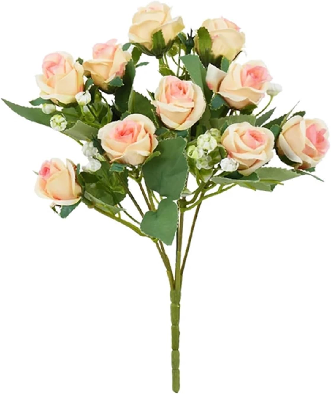 10Heads Artificial Rose Flower Silk Peony Bouquet for Wedding Party Bridal Shower Decoration Home Garden Table Vase Fake Plants(Pink)