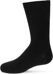 MeMoi Boys' 3 Pair Pack Thin Ribbed Cotton Blend Crew Socks