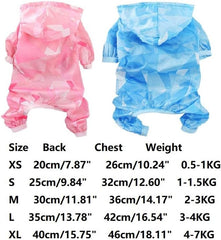 Raincoat for Dogs Lightweight Dog Raincoats Blue Dog Raincoats Coats Jackets for Small Dogs with Big Storage Bag Sporty Waterproof Elastic Sleeve Dog Clothes S