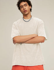 Flygo 3 Pack Men Oversized T Shirts Acid Washed Unisex Tee Loose Fit Short Sleeve Casual Streetwear Baggy Basic Tops