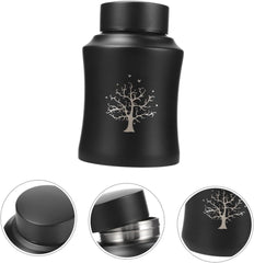 Happyyami Stainless Steel Pet Urn for Dog Cat Ashes Memorial Small Decorative Cremation Container