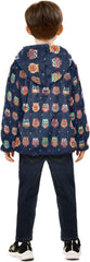 CHIFIGNO Colorful Owls Navy Boy Winter Coat, Toddler Zip up Hoodie Warm for Fall Winter Spring 3T