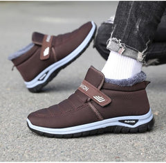 Men's Winter Boots Warm Insulated Snow Boots, Thick Sole, Casual Style Fleece Lined, Cold Weather Protection, Comfortable for Outdoor Activities (8.5,Coffee)