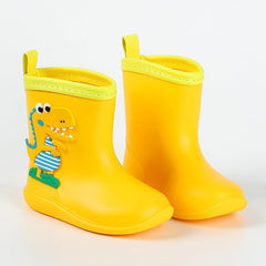 Kids Outside Winter Boots Little Child Toddler Boys Girls Multicolor Rain Boots Dinosaur Boots with Bows on The Back