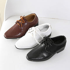 Generic Boys Girls Dress Shoes Loafer Wedding Shoes Classic Lace-Up Oxfor𝐝 Casual Dress Formal Shoes for Toddler and Baby