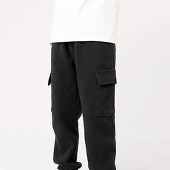 Boys Girls Trousers Elastic Waist Multiple Pockets Work Clothes Cotton Sweatpants Jogging Tracksuit Pants