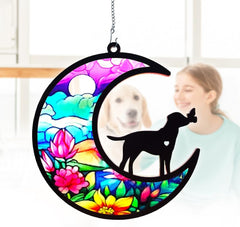 Dog Memorial Stained Acrylic Sun Catcher - A Heartfelt Sympathy Gift for Those Mourning The Loss of a Beloved Canine Companion,Gifts for Dog Lovers