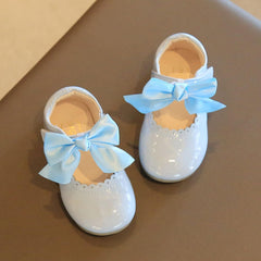 Toddler Flower Girl Dress Shoes Patent Bow Mary Jane Ballet Flats Wedding Party School Mary Janes Shoes for Girls