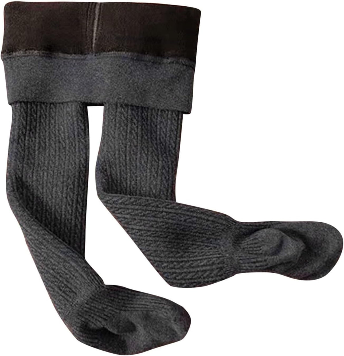 Generic Cable Knit Tights for Toddler and Girls Seamless Fleece Lined Leggings Soft Cotton Stockings Winter Warm Stockings