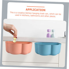3pcs Trash Can Hanging Trash Can for Kitchen Garbage Bin Under Sink Small and Portable Modern Style