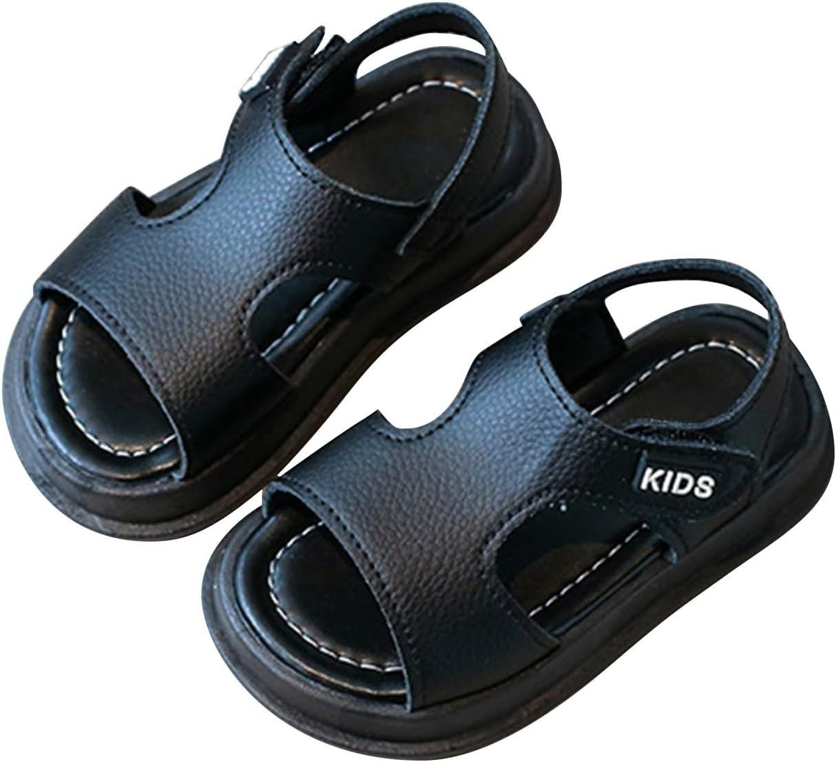 Children's Summer Sandals Solid Color Soft Soled Casual Boys Girls Sandals Rubber Sole PU Toddler Cloud Outdoor Shoes